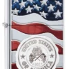 American Stamp on Flag