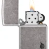 Armor® Antique Silver Flame Design
