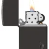 Armor® High Polish Black Flame Design