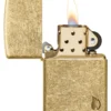 Armor® Tumbled Brass Flame Design
