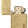 Armor® Tumbled Brass Flame Design