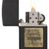 Black Crackle® Gold Zippo Logo