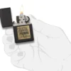 Black Crackle® Gold Zippo Logo