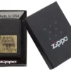 Black Crackle® Gold Zippo Logo