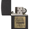 Black Crackle® Gold Zippo Logo