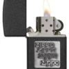 Black Crackle® Silver Zippo Logo