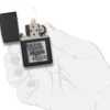 Black Crackle® Silver Zippo Logo