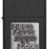 Black Crackle® Silver Zippo Logo