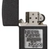 Black Crackle® Silver Zippo Logo