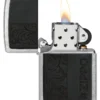Black Leather Emblem – Zippo Design