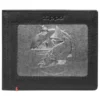 Black Leather Wallet- Bass Metal Plate Design