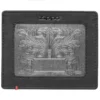 Black Leather Wallet- Fandango Metal Plate Design