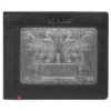 Black Leather Wallet- Fandango Metal Plate Design