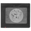 Black Leather Wallet- Skull Metal Plate Design