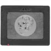 Black Leather Wallet- Skull Metal Plate Design