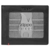 Black Leather Wallet- Zippo 1932 Metal Plate Design