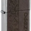 Brown Leather Emblem – Zippo Design