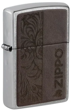 Brown Leather Emblem – Zippo Design