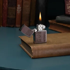 Brown Leather Emblem – Zippo Design