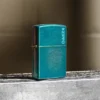 Classic Candy Teal Zippo Logo