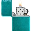 Classic Candy Teal Zippo Logo