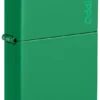 Classic Grass Green Matte Zippo Logo Classic Grass Green Matte Zippo Logo