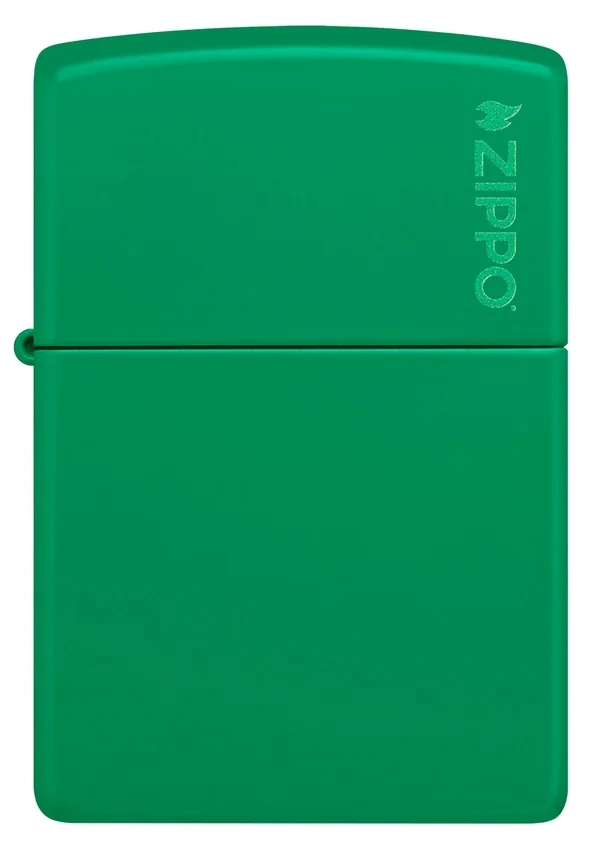 Classic Grass Green Matte Zippo Logo Classic Grass Green Matte Zippo Logo