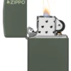 Classic Green Matte Zippo Logo