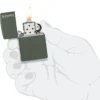 Classic Green Matte Zippo Logo