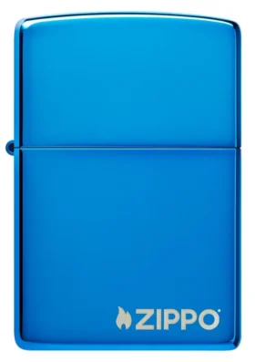 Classic High Polish Blue Zippo Logo