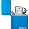 Classic High Polish Blue Zippo Logo