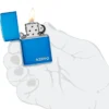 Classic High Polish Blue Zippo Logo
