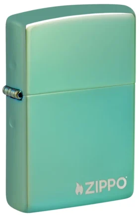 Classic High Polish Green Zippo Logo
