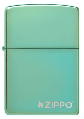 Classic High Polish Green Zippo Logo