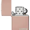 Classic High Polish Rose Gold Zippo Logo