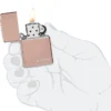 Classic High Polish Rose Gold Zippo Logo