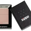 Classic High Polish Rose Gold Zippo Logo