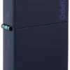 Classic Navy Matte Zippo Logo