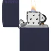 Classic Navy Matte Zippo Logo