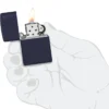 Classic Navy Matte Zippo Logo