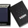 Classic Navy Matte Zippo Logo
