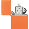 Classic Orange Matte Zippo Logo