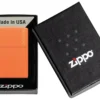Classic Orange Matte Zippo Logo