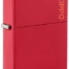 Classic Red Matte Zippo Logo