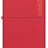 Classic Red Matte Zippo Logo