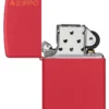 Classic Red Matte Zippo Logo