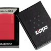 Classic Red Matte Zippo Logo