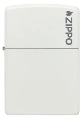 Classic White Matte Zippo Logo