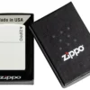 Classic White Matte Zippo Logo