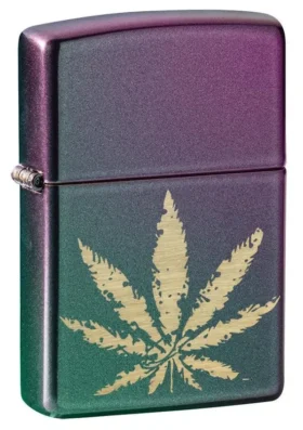 Iridescent Marijuana Leaf